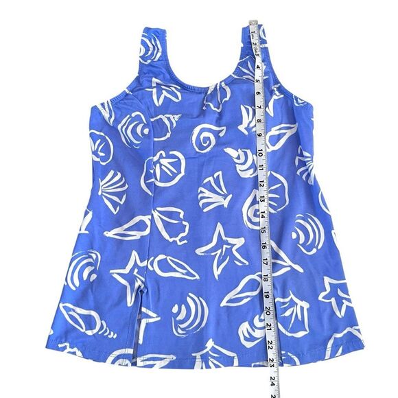 Vintage Seashell Print Tankini Swim Top - Picture 3 of 7